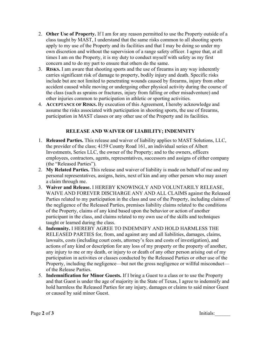 Agreement, page 2 of 3